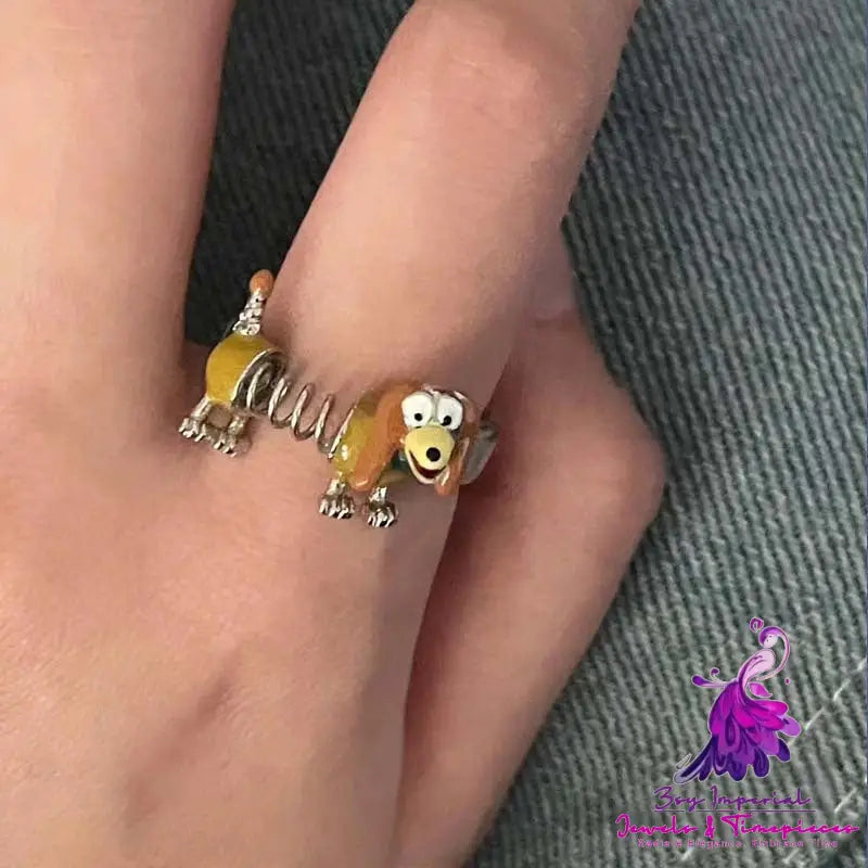 Cute Spring Puppy Ring