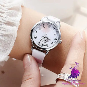 Cute Cat Cartoon Watch