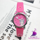 Cute Cat Cartoon Watch