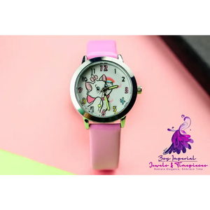 Luminous Cat Pointer Strap Watch