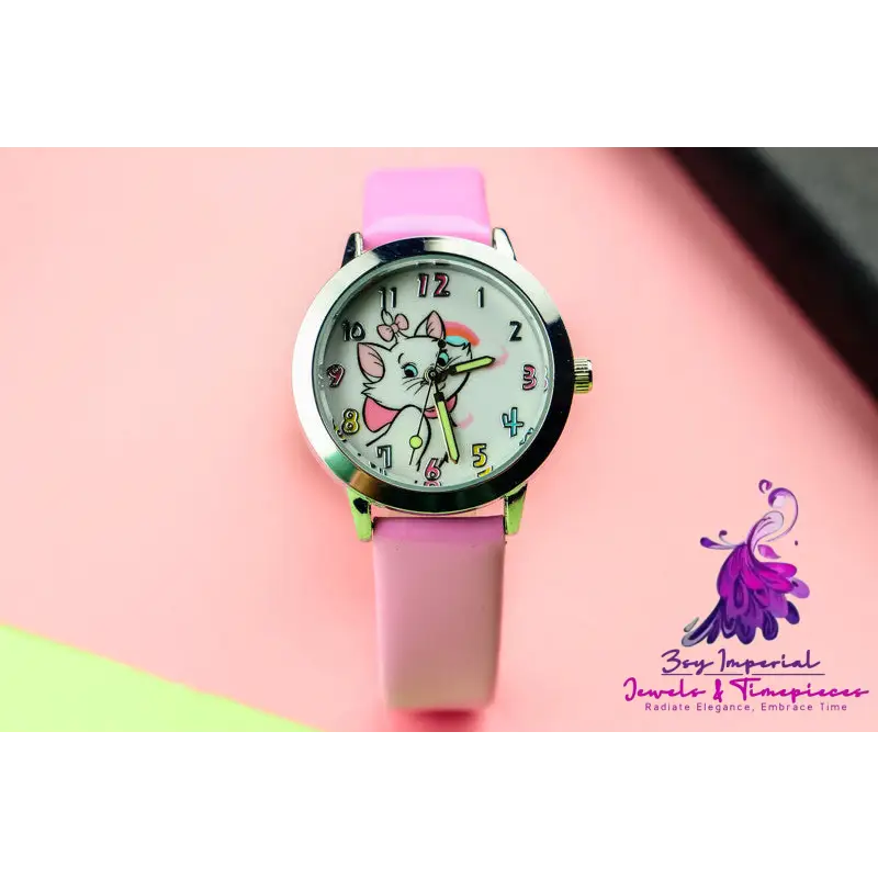 Luminous Cat Pointer Strap Watch