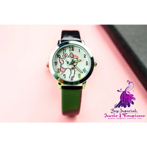 Luminous Cat Pointer Strap Watch