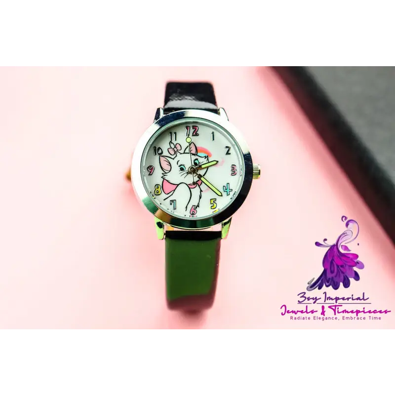 Luminous Cat Pointer Strap Watch