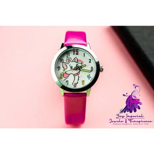 Luminous Cat Pointer Strap Watch