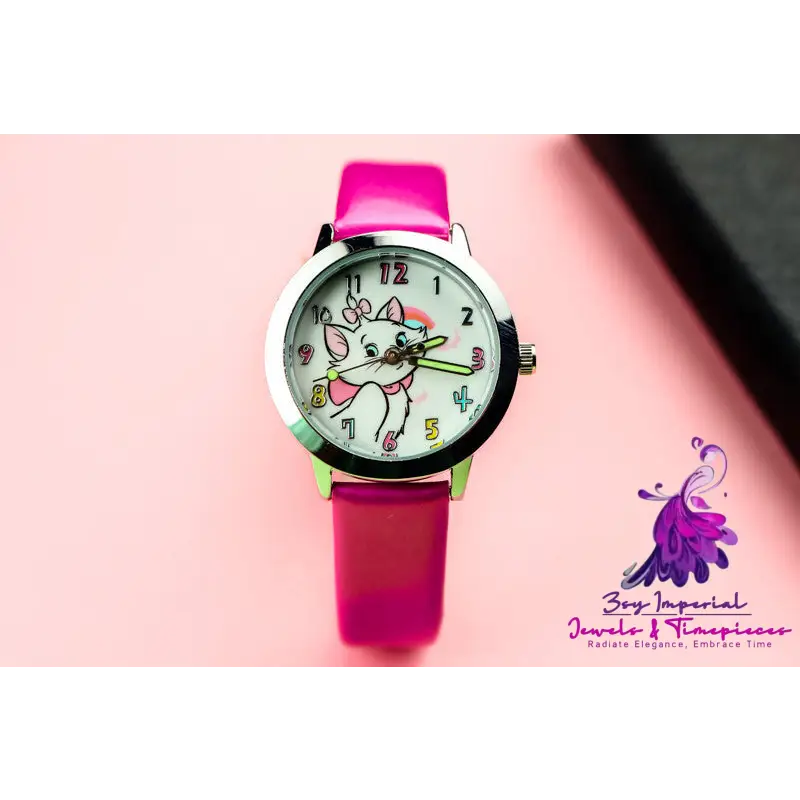 Luminous Cat Pointer Strap Watch