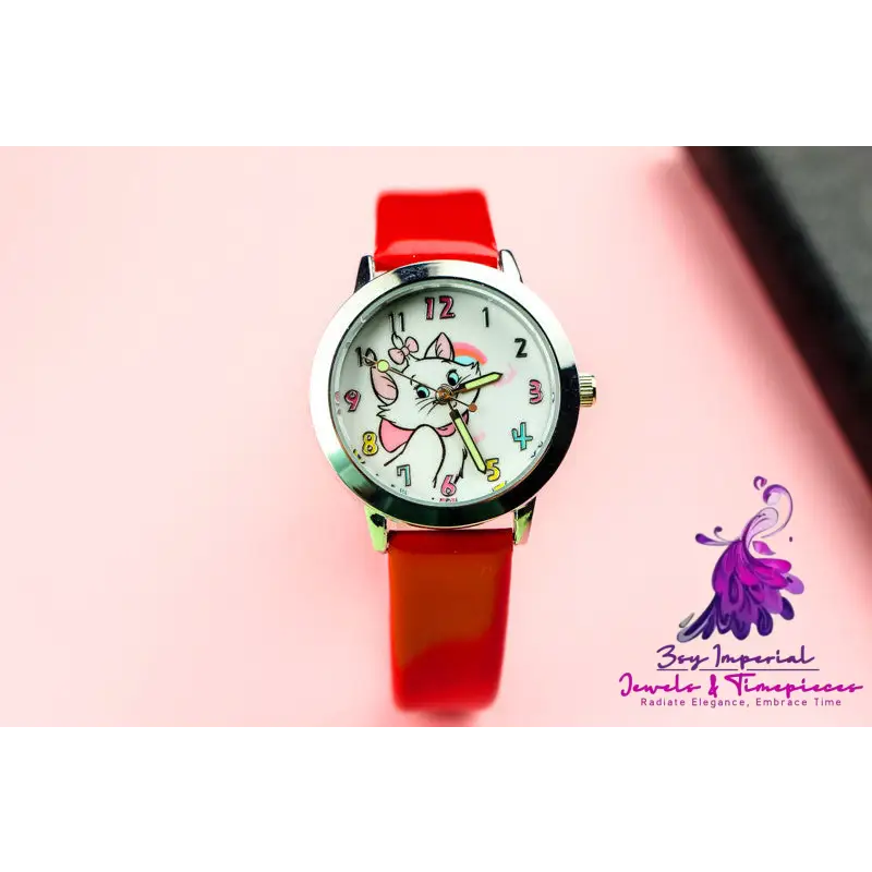 Luminous Cat Pointer Strap Watch