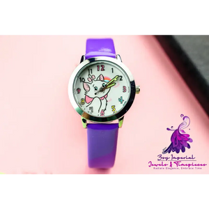 Luminous Cat Pointer Strap Watch