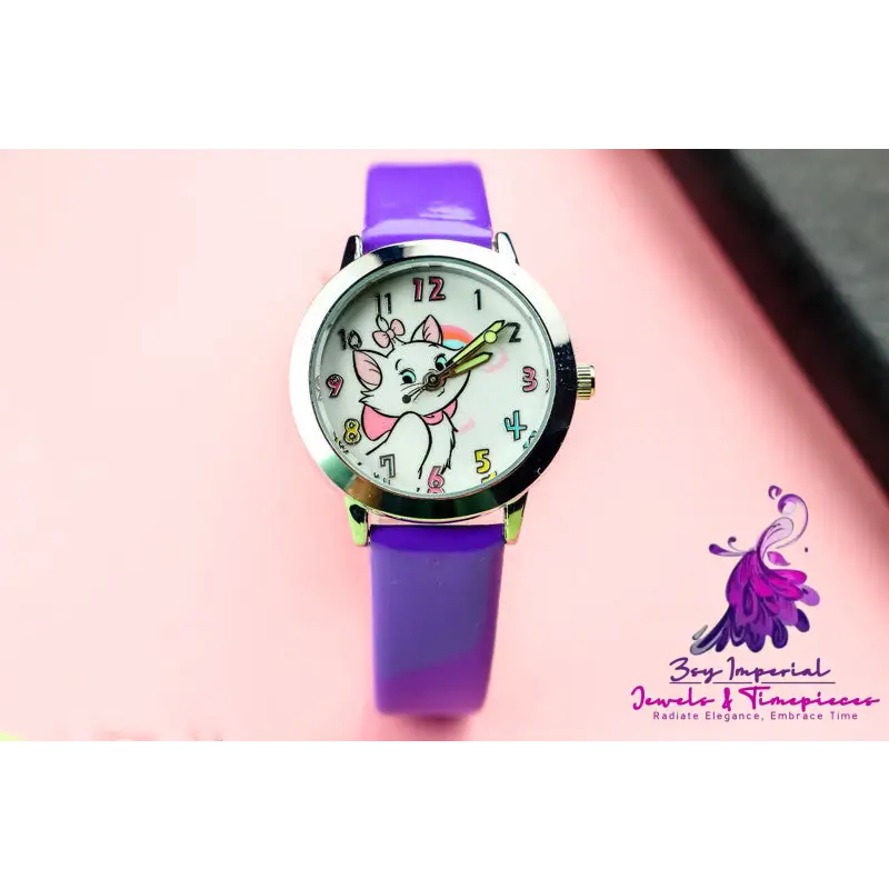 Luminous Cat Pointer Strap Watch