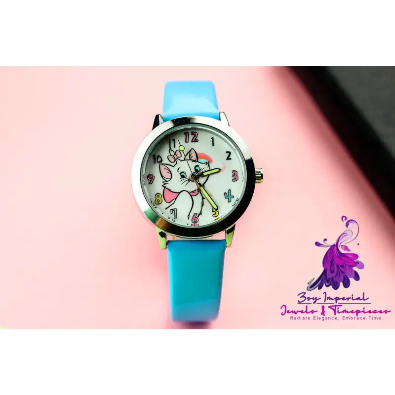 Luminous Cat Pointer Strap Watch