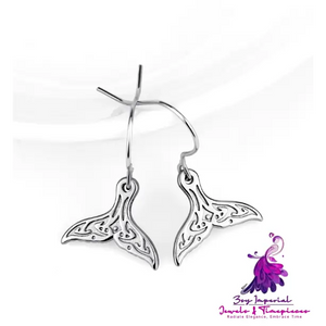 Whale Tail Stud Earrings