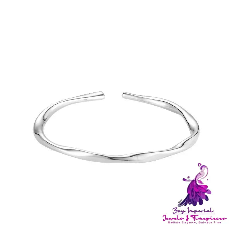 S999 Foot Silver Mobius Premium Bracelet