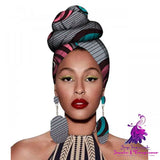 African Headscarves and Earrings Set