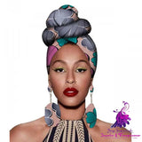 African Headscarves and Earrings Set