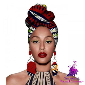 African Headscarves and Earrings Set