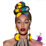 African Headscarves and Earrings Set