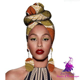 African Headscarves and Earrings Set