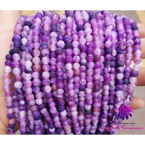 Frosted Colored Cracked Agate Beads