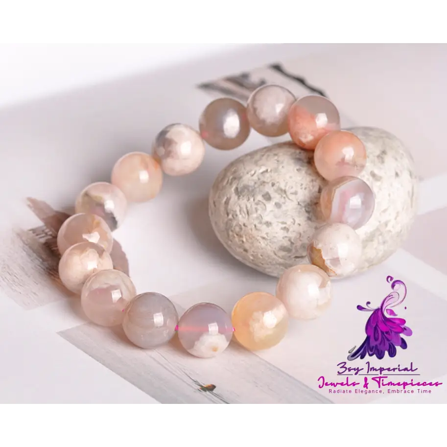 Agate Cherry Blossom Bracelet