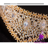 Zirconia Bridal Crown Alloy Court Wedding