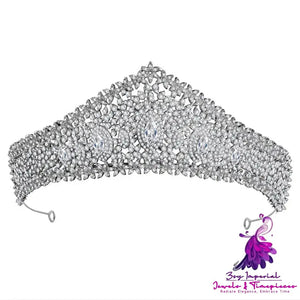 Zirconia Bridal Crown Alloy Court Wedding