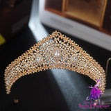 Zirconia Bridal Crown Alloy Court Wedding