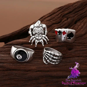 Retro Clown Claw Drip Ring Set