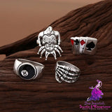 Retro Clown Claw Drip Ring Set