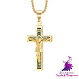 Men’s Alloy Man Wearing A Cross Necklace Pendant