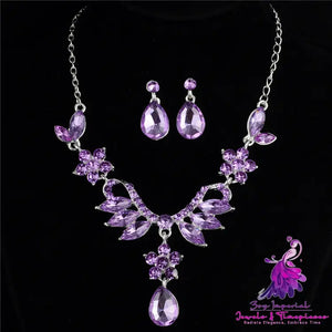 Alloy Diamond Bridal Jewelry Set