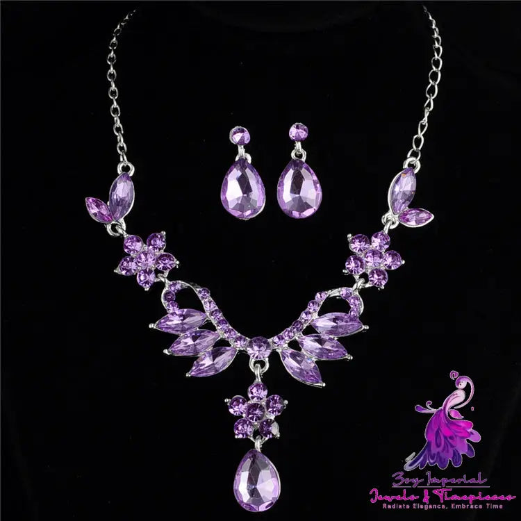 Alloy Diamond Bridal Jewelry Set