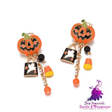 Dripping Pumpkin Exaggerated Earrings