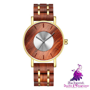 Summer Men’s Fashion Alloy Room Wood Watch