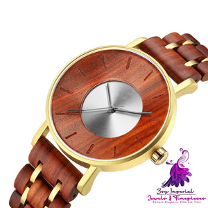 Summer Men’s Fashion Alloy Room Wood Watch