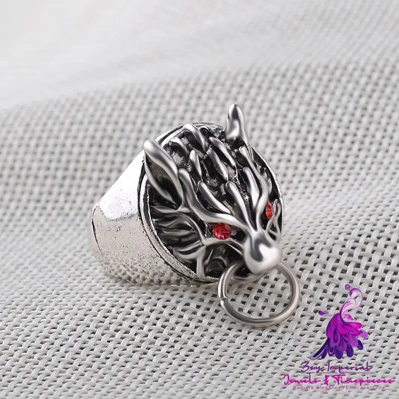 Wolf Head Alloy Ring