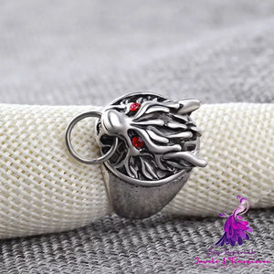 Wolf Head Alloy Ring