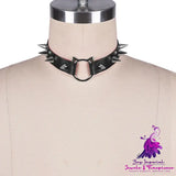 Cat Head Leather Collar Necklace