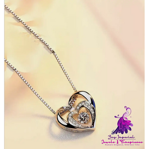 European And American Alloy Heart-shaped Pendant Necklace