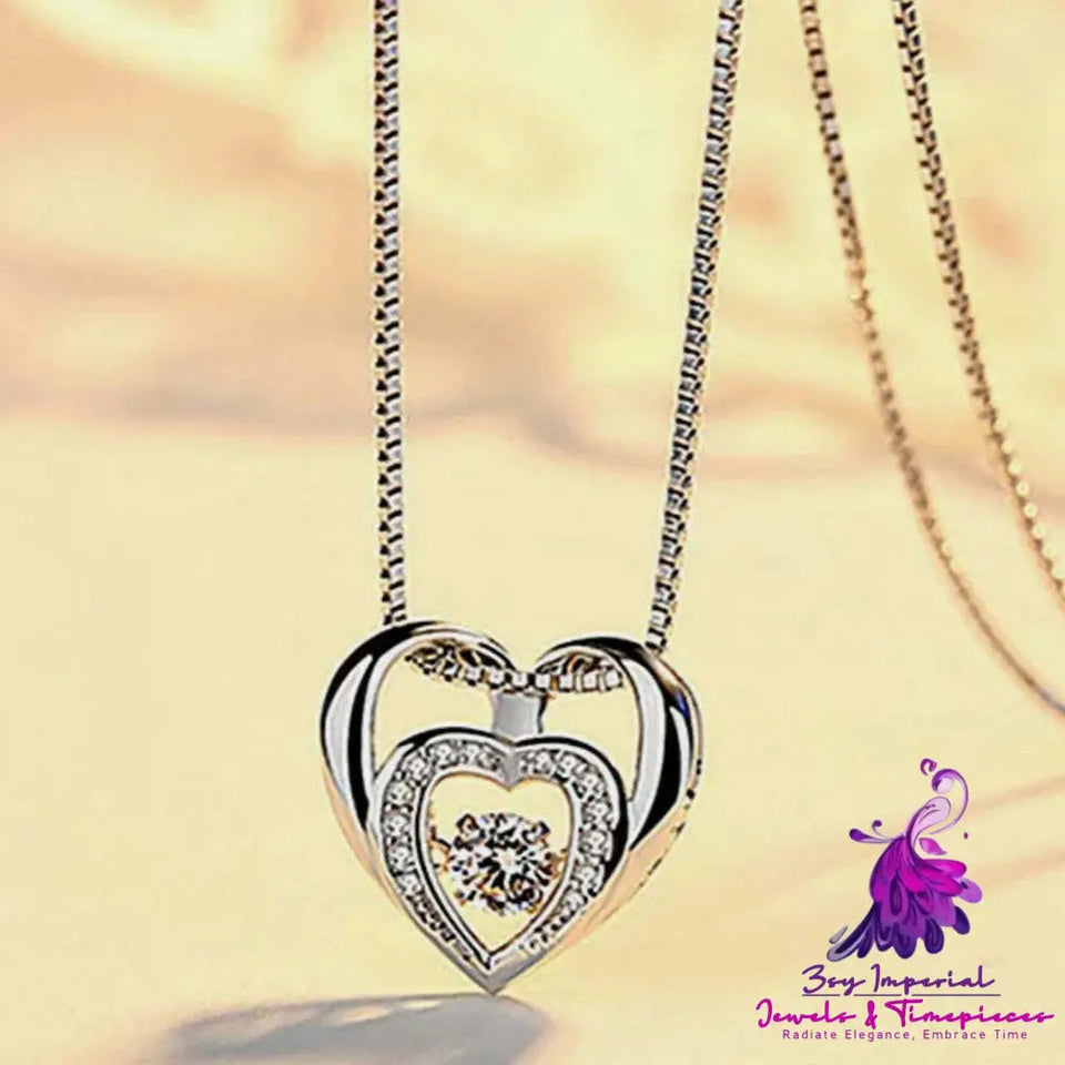 European And American Alloy Heart-shaped Pendant Necklace