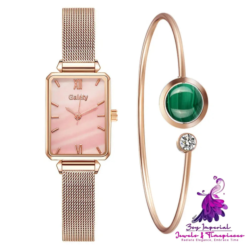 Fashion Ladies Alloy Mesh Strap Watch