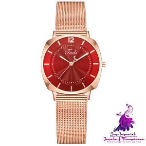 New Women’s Personalized Alloy Mesh Strap Watch