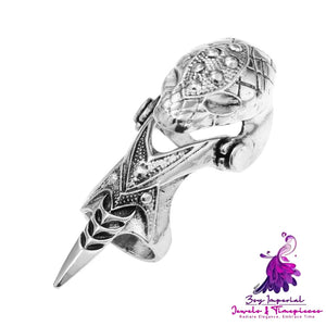 Rock Skull Dragon Ring