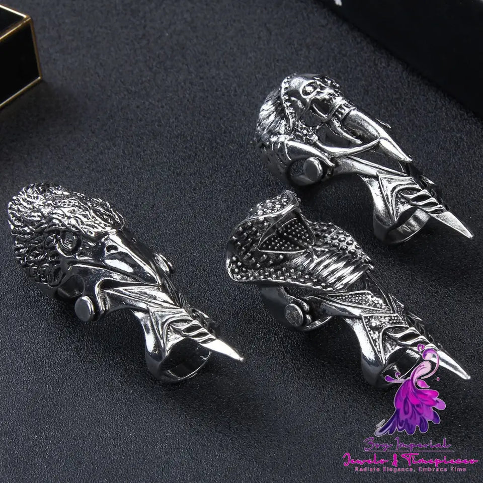 Rock Skull Dragon Ring