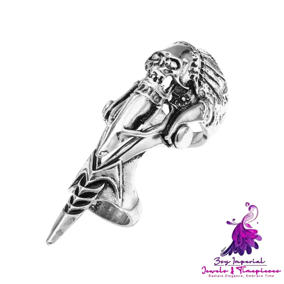 Rock Skull Dragon Ring