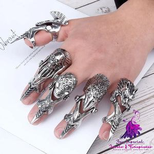 Rock Skull Dragon Ring