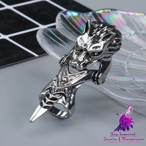 Rock Skull Dragon Ring