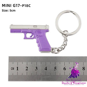 Alloy P92 Model G17 Sand Eagle Left Wheel Keychain