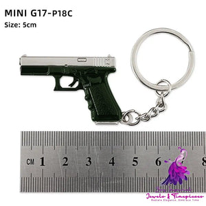 Alloy P92 Model G17 Sand Eagle Left Wheel Keychain