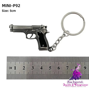 Alloy P92 Model G17 Sand Eagle Left Wheel Keychain