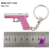 Alloy P92 Model G17 Sand Eagle Left Wheel Keychain