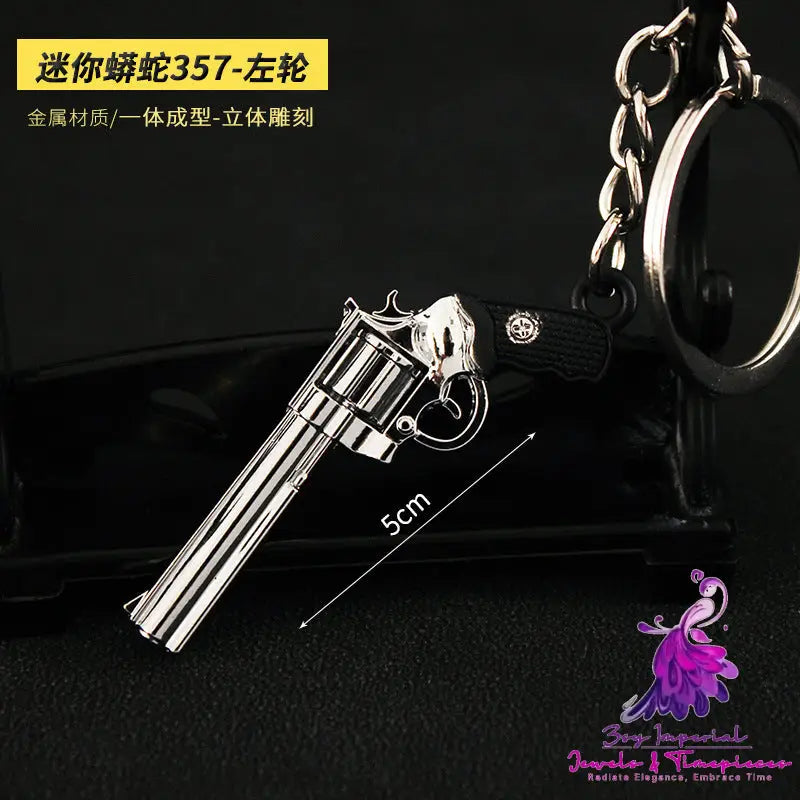 Alloy P92 Model G17 Sand Eagle Left Wheel Keychain